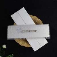 Rectangle Foiling Invitation Card with Clear Plastic Cover Wedding Invitation Card Customized 